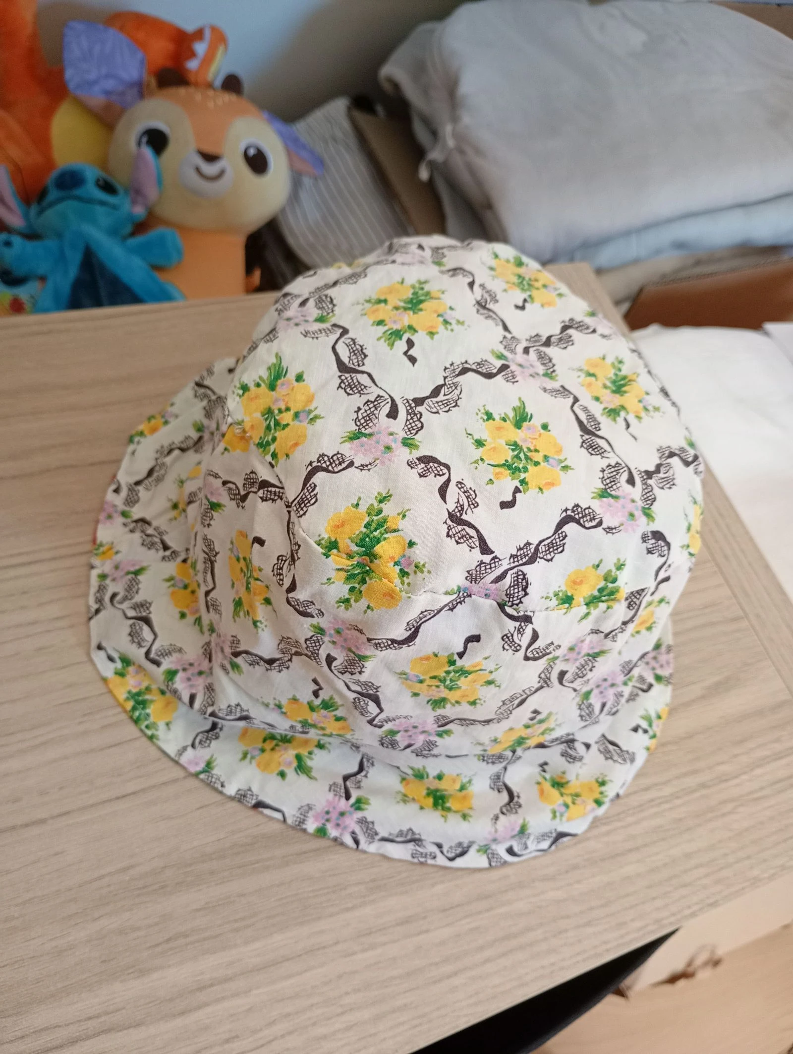 Chapéu vintage reversível com estampa de flores tamanho M/G – photo 6